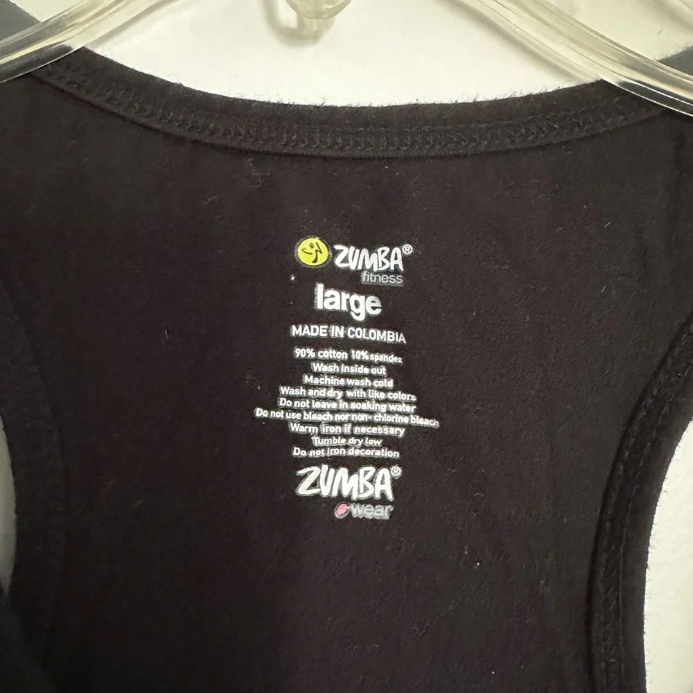 Zumba Black Tank Top with Colorful Graphic - Picture 4 of 4